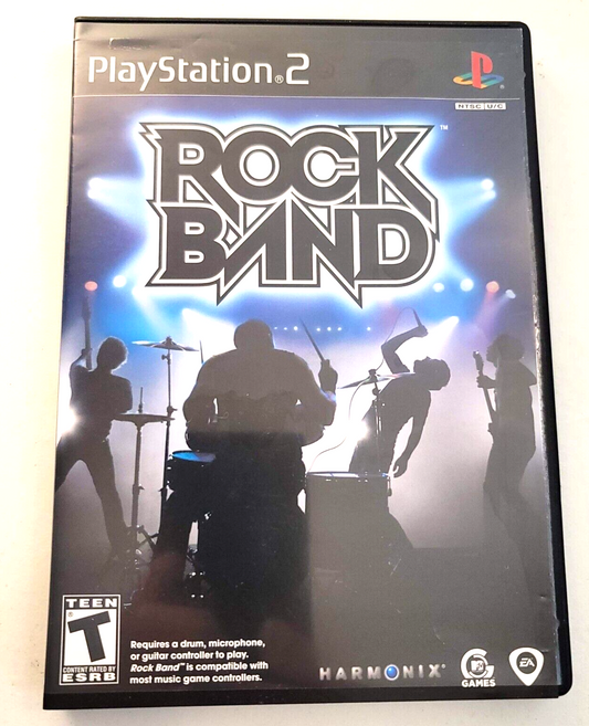 Rock Band (Sony PlayStation 2, 2007) Game Case Manual - Tested and Working