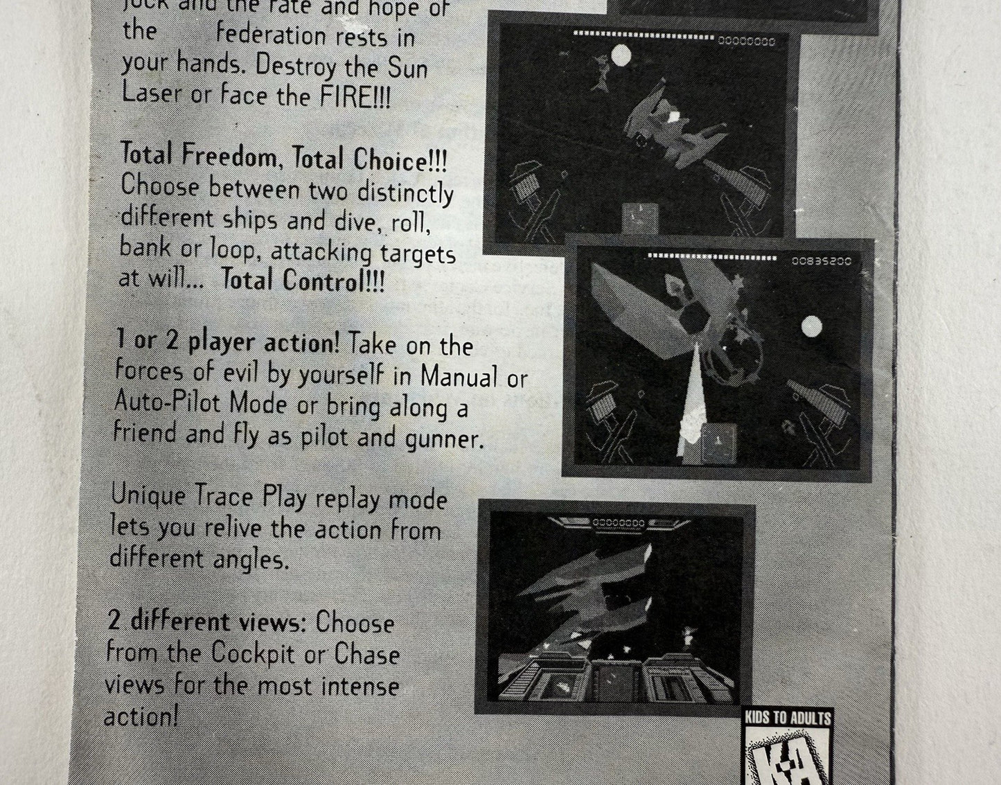 Zaxxon's Motherbase 2000 (Sega Genesis 32X, 1995) Instructional Manual 84512