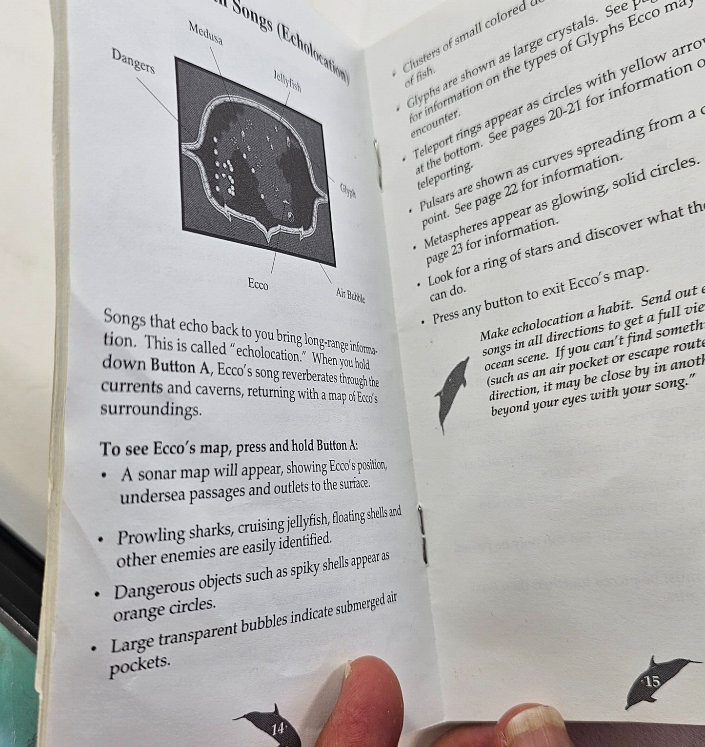 Ecco: The Tides of Time (Sega Genesis, 1994) Game Case Manual - Tested