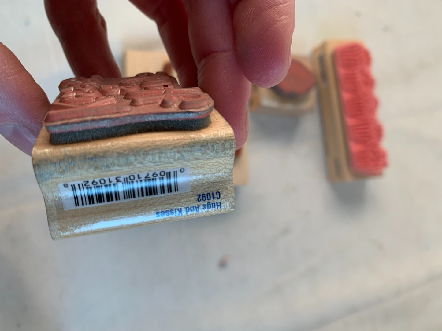 Lot of 4 stamps - Hugs and Kisses, Friendship, Cupcakes, Kiss