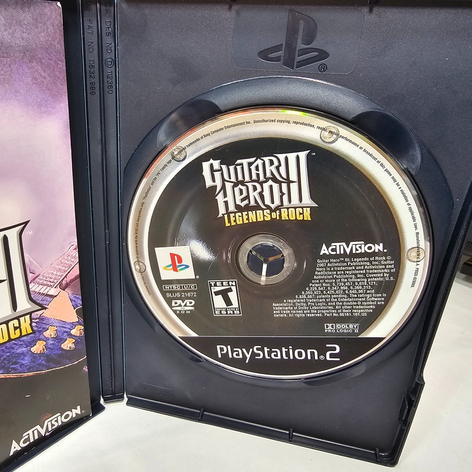 Guitar Hero 3 III Legends of Rock (Sony Playstation 2, 2007) Game Case Manual