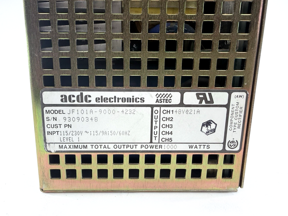 Astec J101A-9000-4232 AC to DC 48V 21A 1000 Watt Power Supply - Tested
