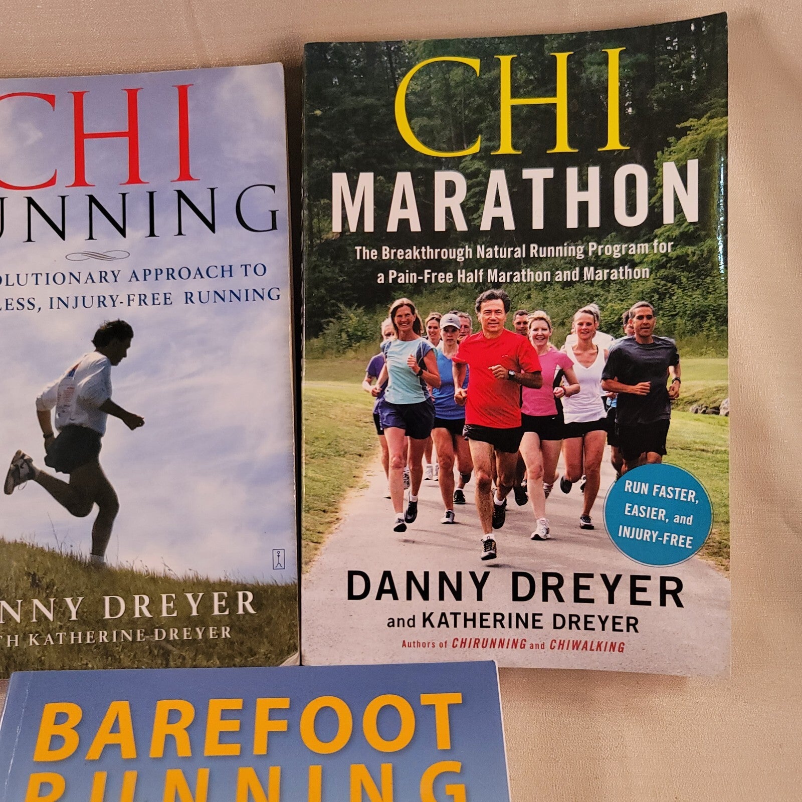 Barefoot Running by Jessica Lee; Michael Sandler Chi Running Marathon Book Lot