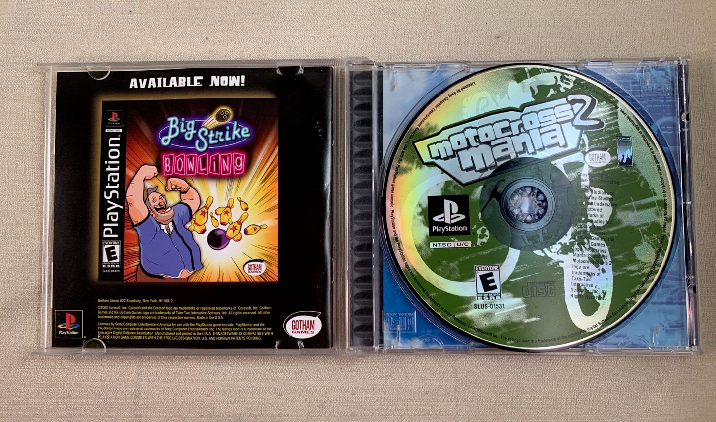 MOTOCROSS MANIA 2 (Playstation, 1994) Game Case Manual Complete