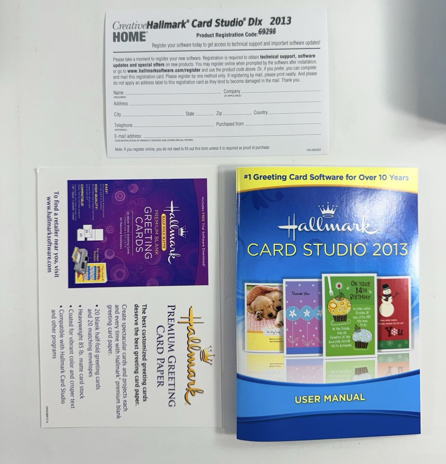 Hallmark Card Studio 2013 Deluxe (Windows, DVD-ROM) Discs, Box, Manual, Inserts