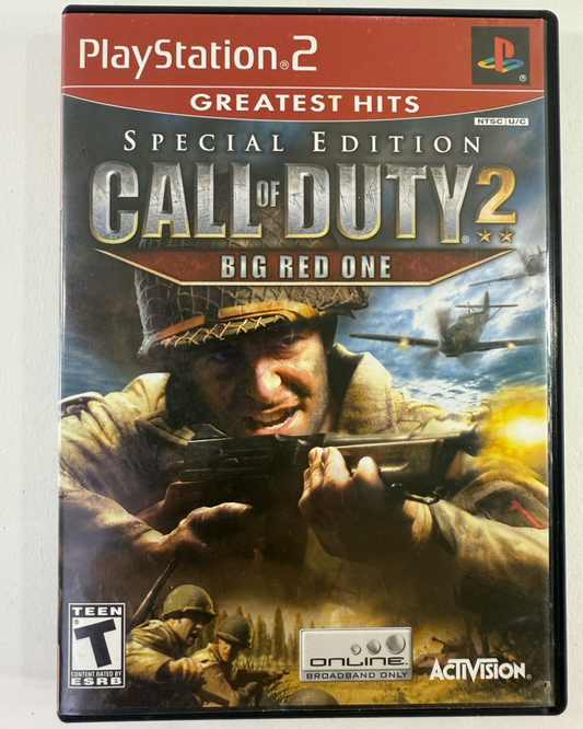 Call of Duty 2: Big Red One (Sony PlayStation 2, 2005) Game Case Manual - Tested