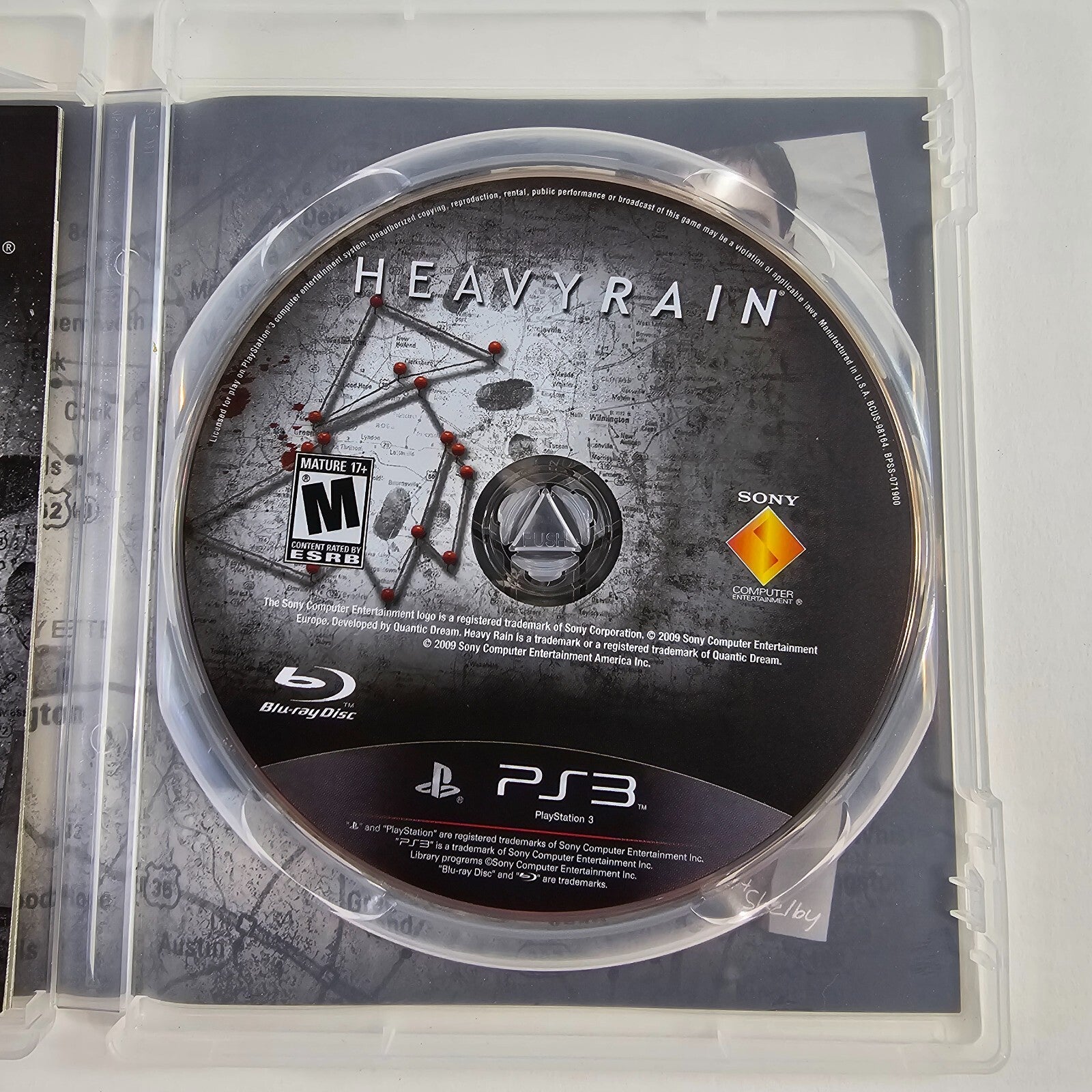 Heavy Rain (Sony PlayStation 3, 2010) Game Case Manual - Tested and Working
