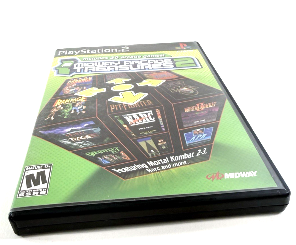 Midway Arcade Treasures 2 (PlayStation 2, 2004) Game Case Manual Registration