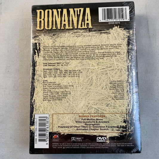 Bonanza - 6 Episodes: Vol. 1 (DVD, 2001, 2-Disc Set, TV Favorites 2 Pack)