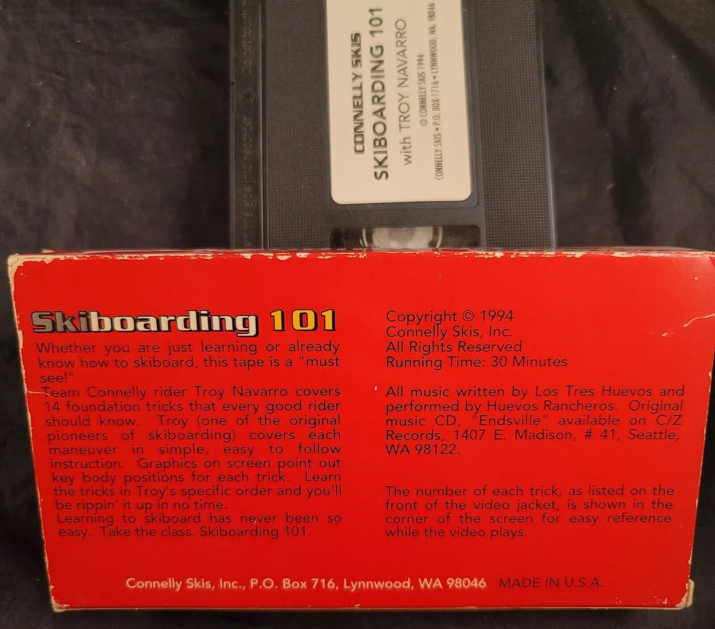 Connelly Skiboarding 101 with Troy Navarro (VHS, 1994) Instructional Video