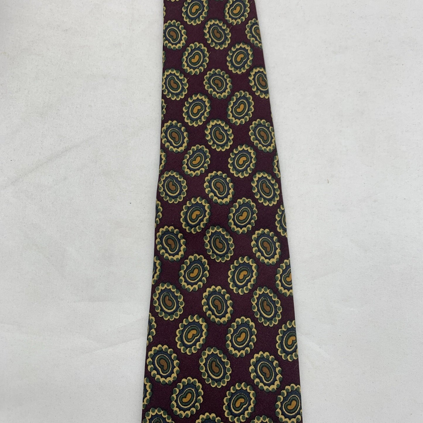 Vintage Liberty of London Tie 58” Geometric Print Silk Neck Tie - Made In USA