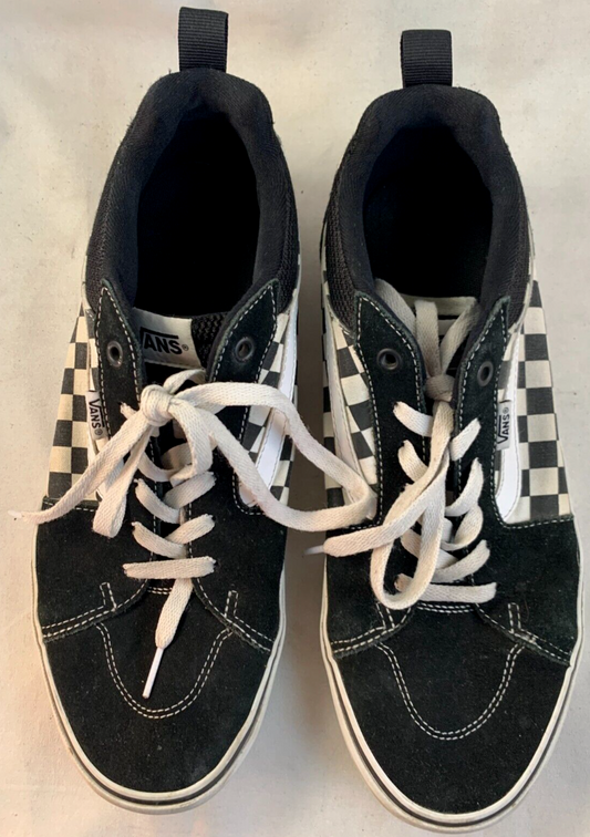 VANS Off the Wall Size 11.5 Mens Black and White Checkerboard Lace-Up Shoes