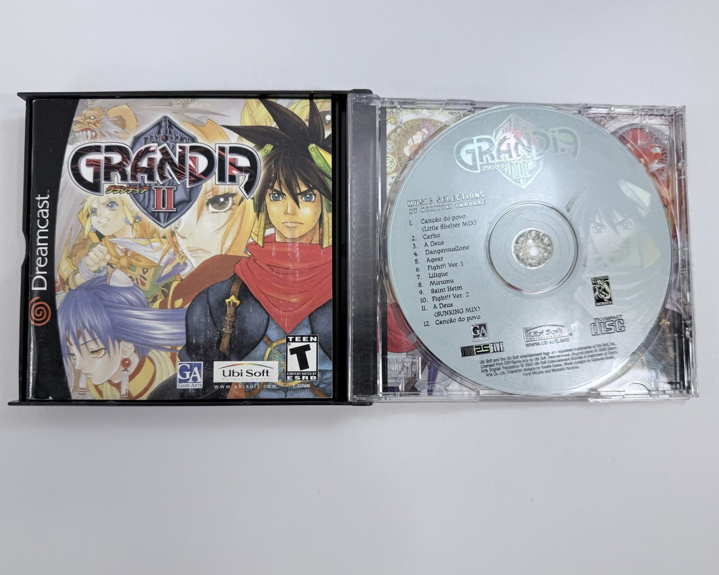 Grandia II (Sega Dreamcast, 2000) Game, Case, Manual, Soundtrack, Registration