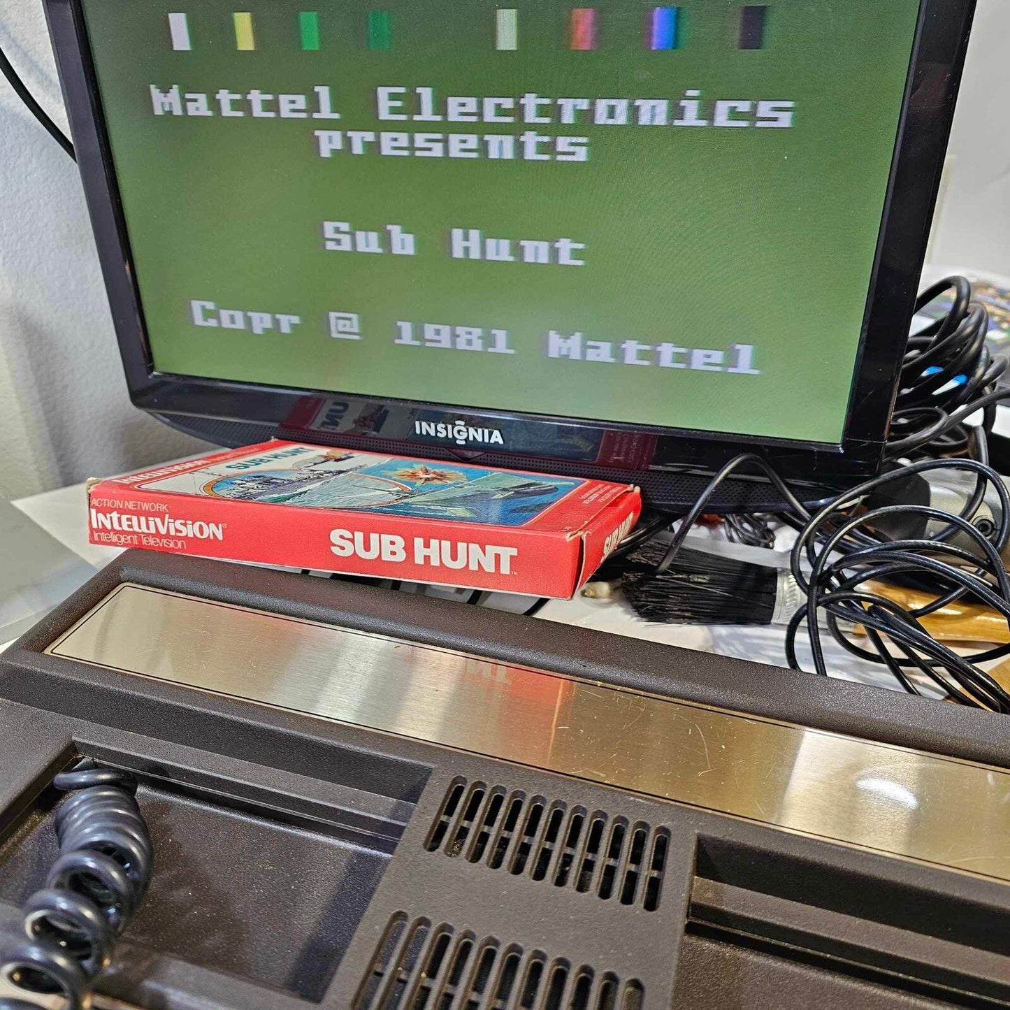 Sub Hunt (Intellivision, 1982) Game Box Manual Overlay - Tested and Working