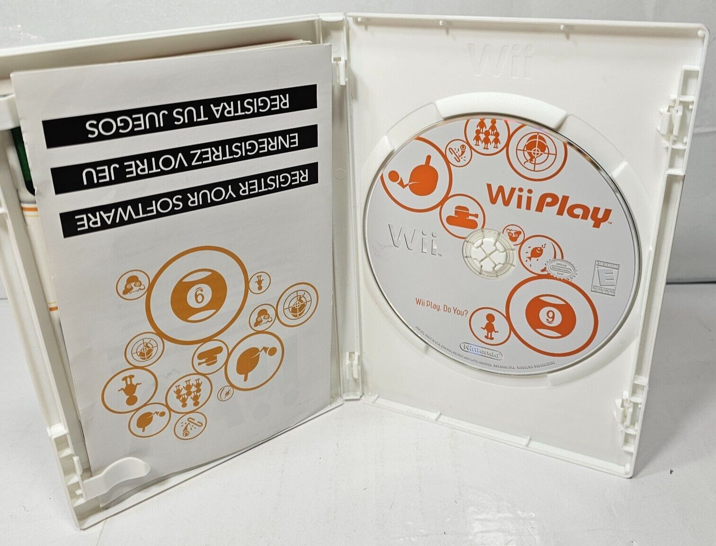 Wii Play (Nintendo Wii, 2007) Game Case Manual Insert - Tested and Working