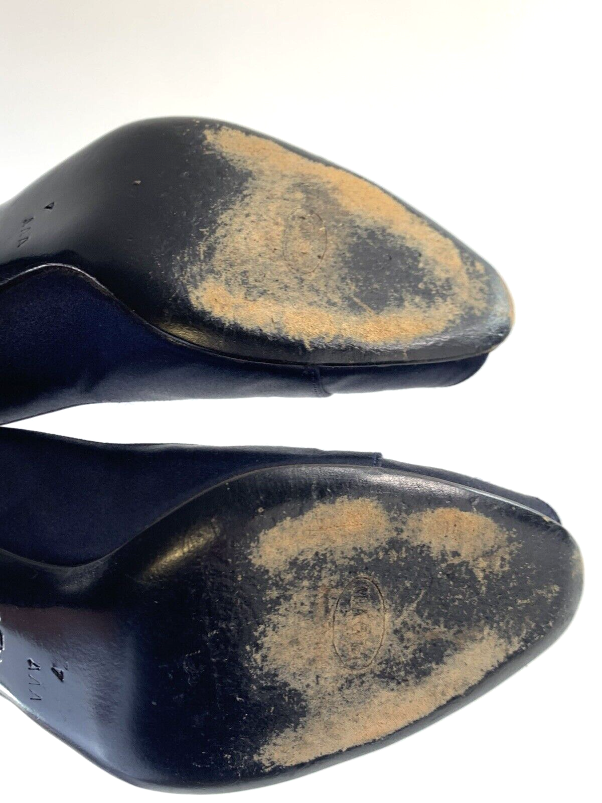 Bruno Magli Womens Navy Blue Leather Heels Pumps Shoes Size 7AAA