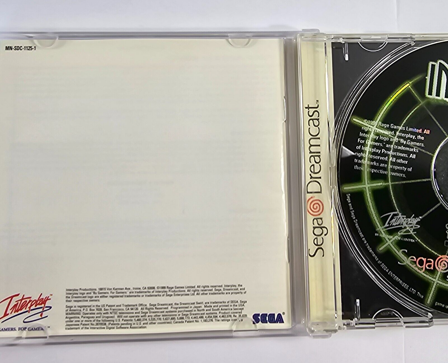 Incoming (Sega Dreamcast, 1999) Game Case Manual - Tested and Working