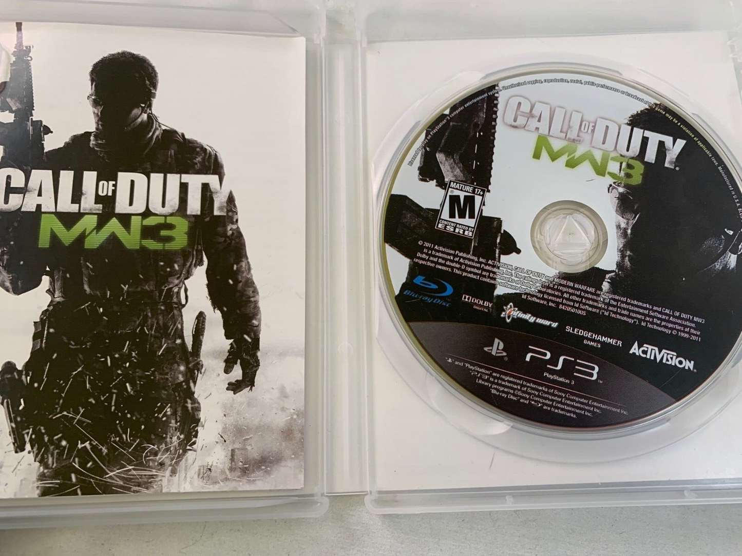 Call of Duty: Modern Warfare 3 (Sony PlayStation 3, 2011) Case Game Manual