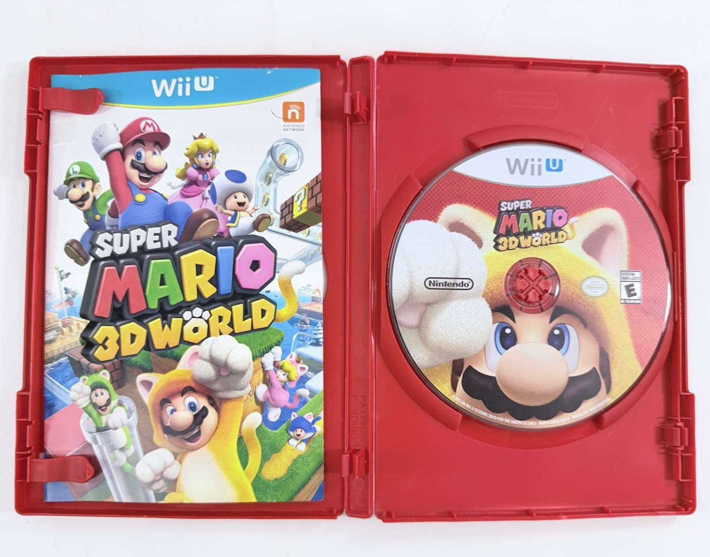 Super Mario 3D World (Nintendo Wii U, 2013) Game, Case, Manual - Tested