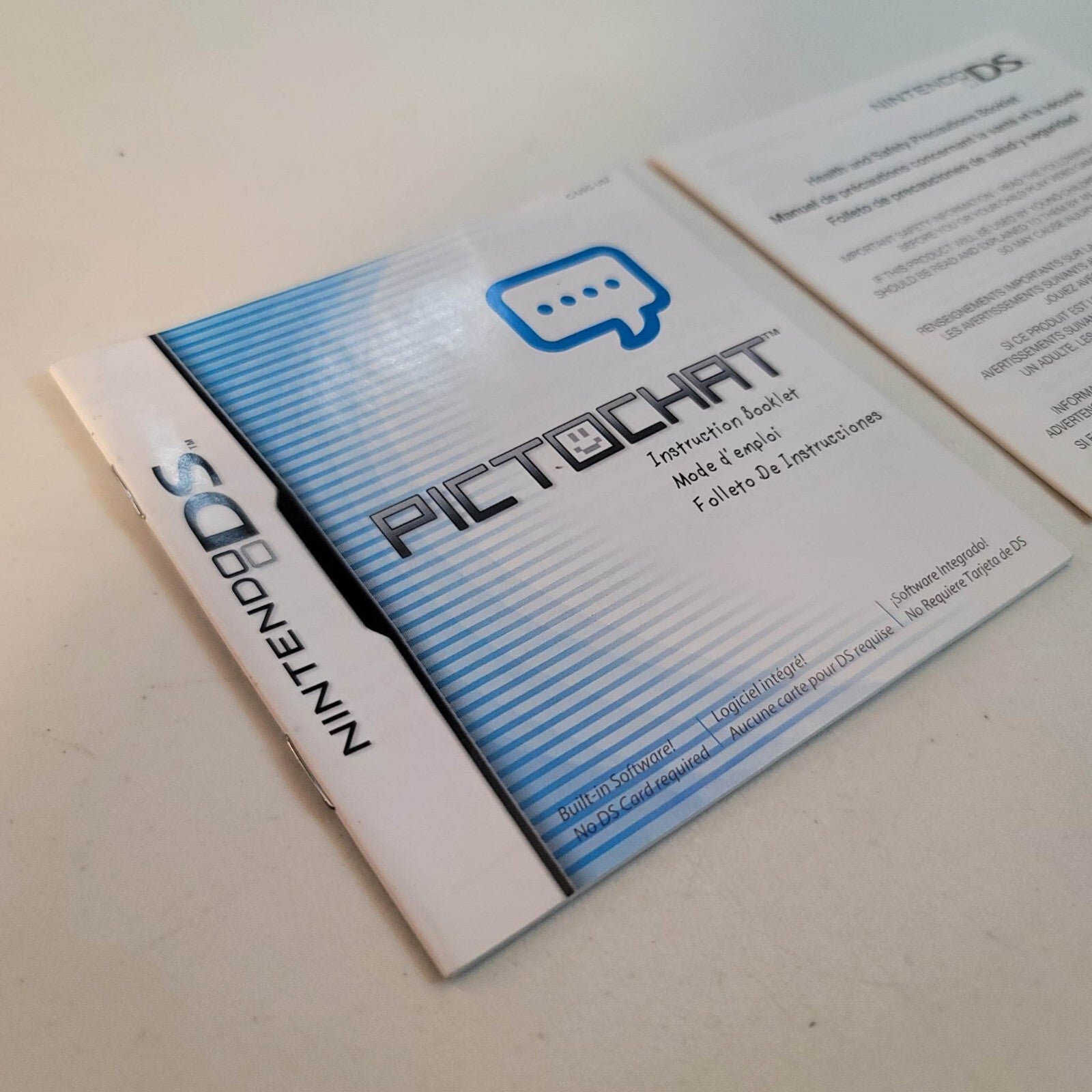 Pictochat (Nintendo DS) Manual and Precautions Booklet