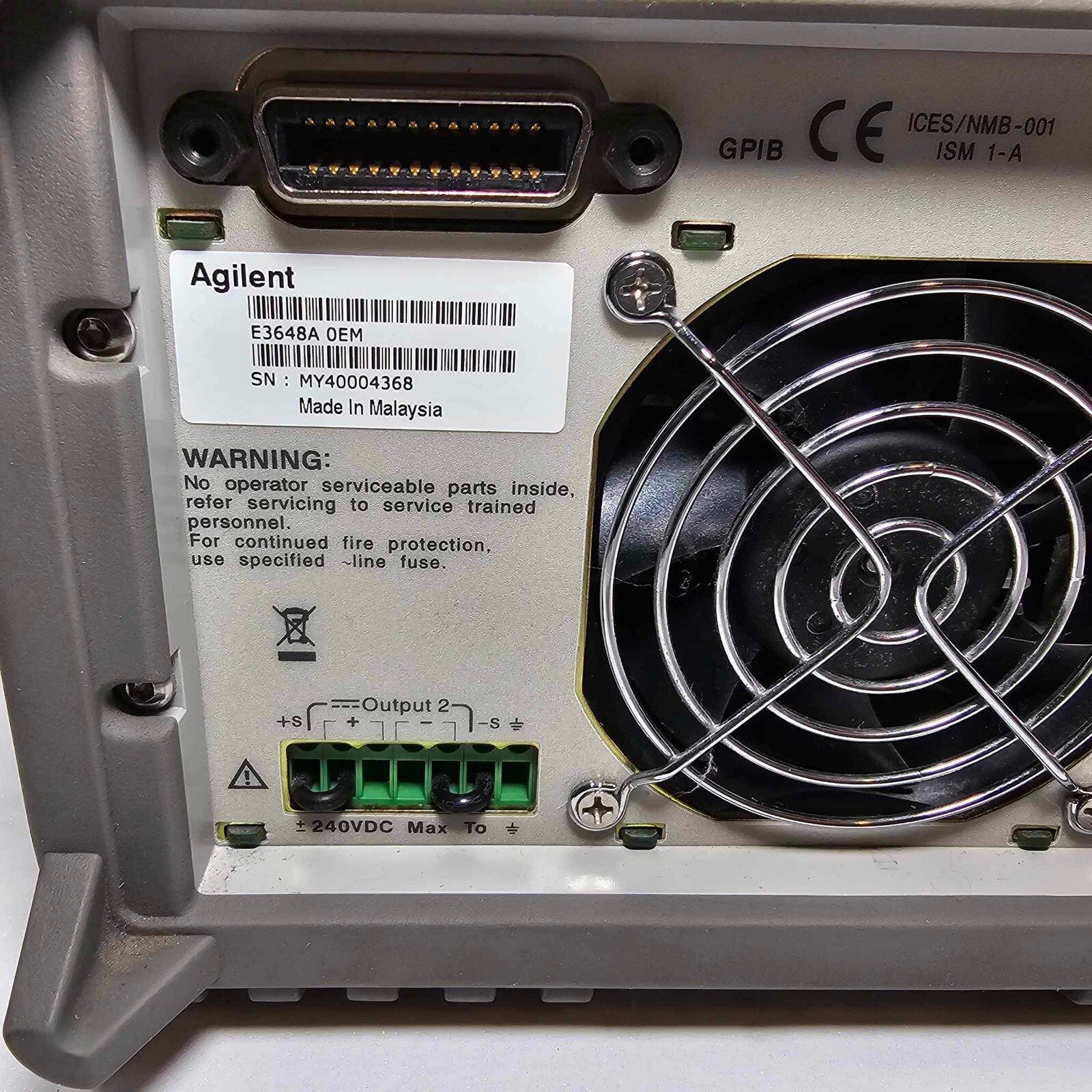 Agilent E3648A Dual Output DC Power Supply 0-8V,5A/0-20V,2.5A - Tested - 4368