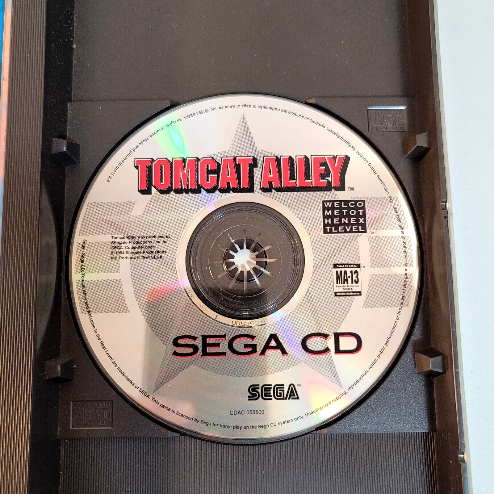 Tomcat Alley (Sega CD, 1994) Game Case Manual - Tested and Working - Read