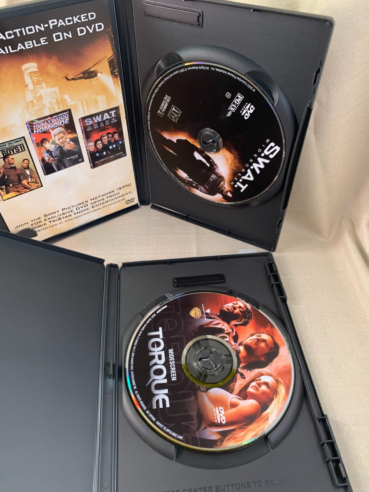 XXX/Never Back Down/SWAT/Torque  (DVD bundle) Action Movies