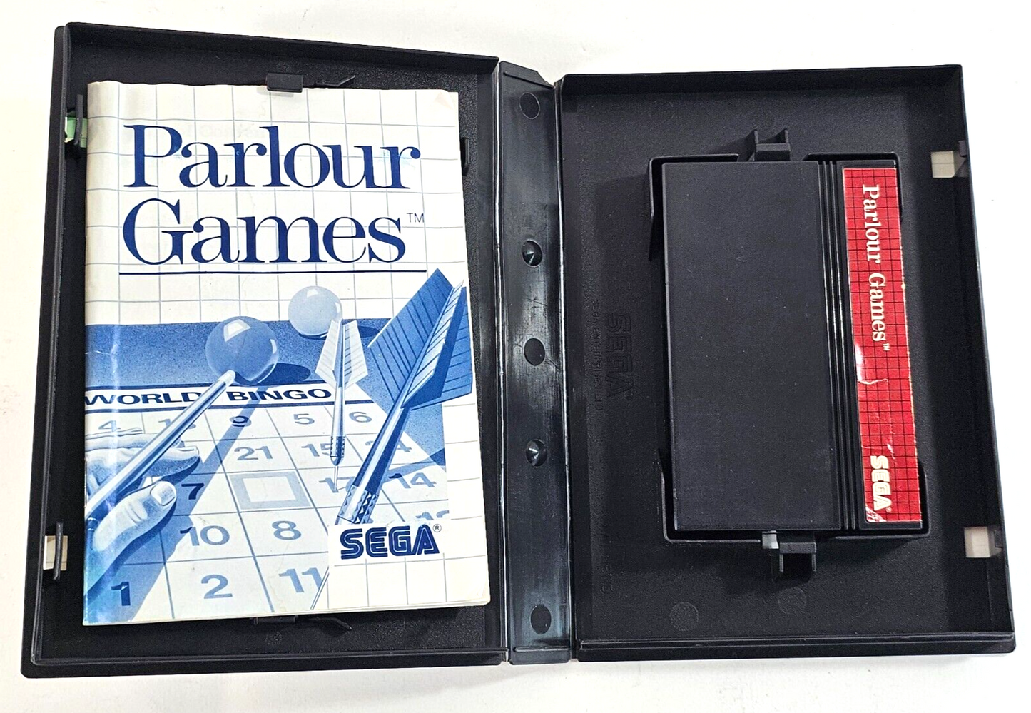 Parlour Games (Sega Master System, 1988) Game Case Manual - Tested and Working