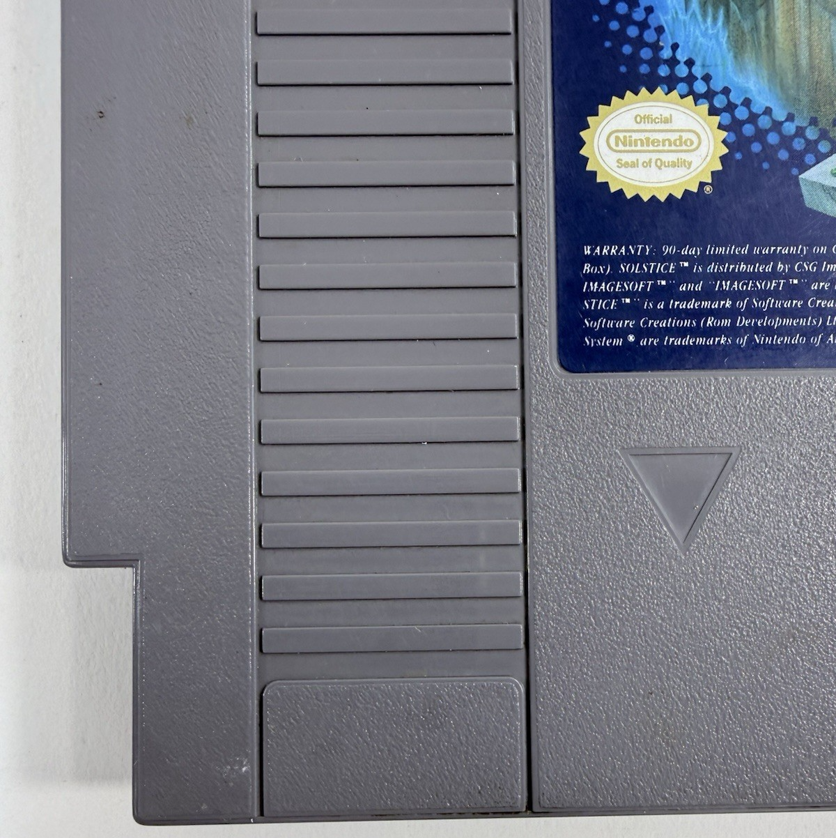 Solstice: The Quest for the Staff of Demnos (Nintendo NES, 1990) Game and Manual