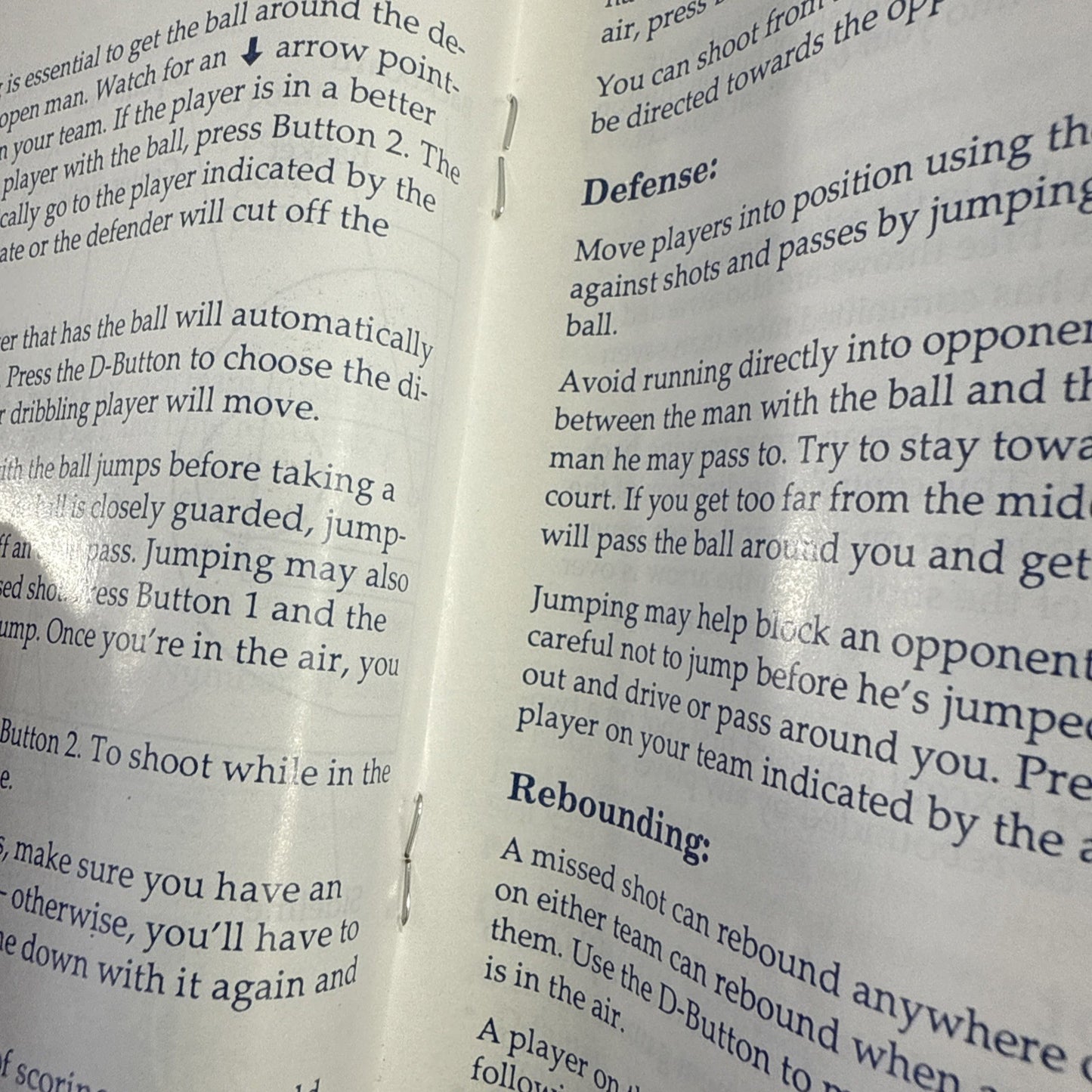 Great Baskeball (Sega Master System, 1987) Game Case Manual - Tested and Working