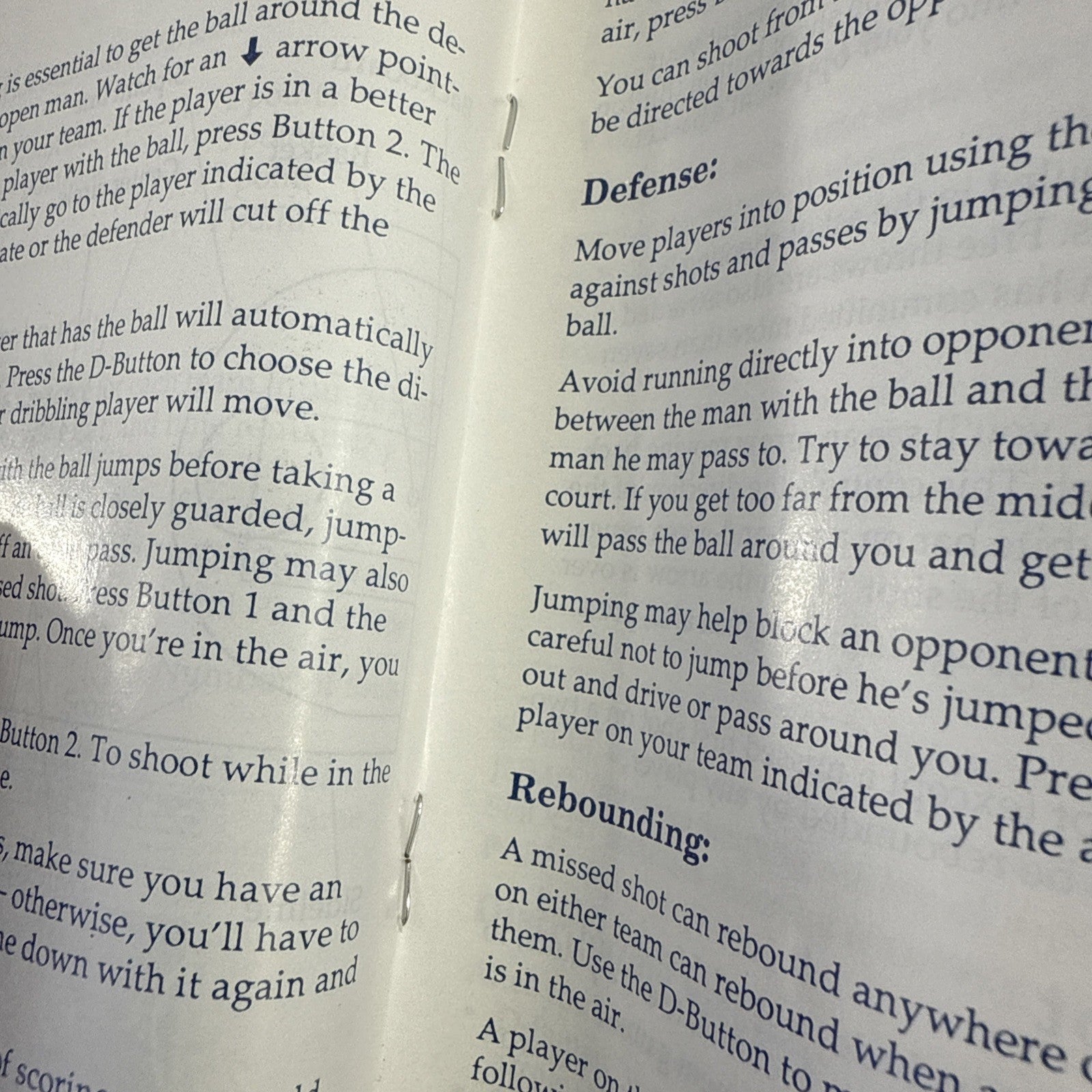 Great Baskeball (Sega Master System, 1987) Game Case Manual - Tested and Working