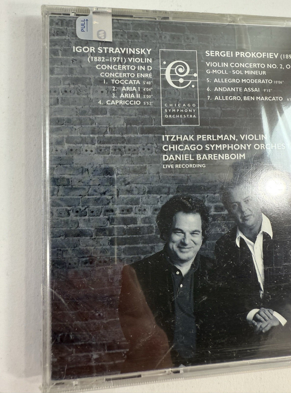 Itzhak Perlman - Stravinsky & Prokofiev Violin Concertos (Teldec CD, 1997) New