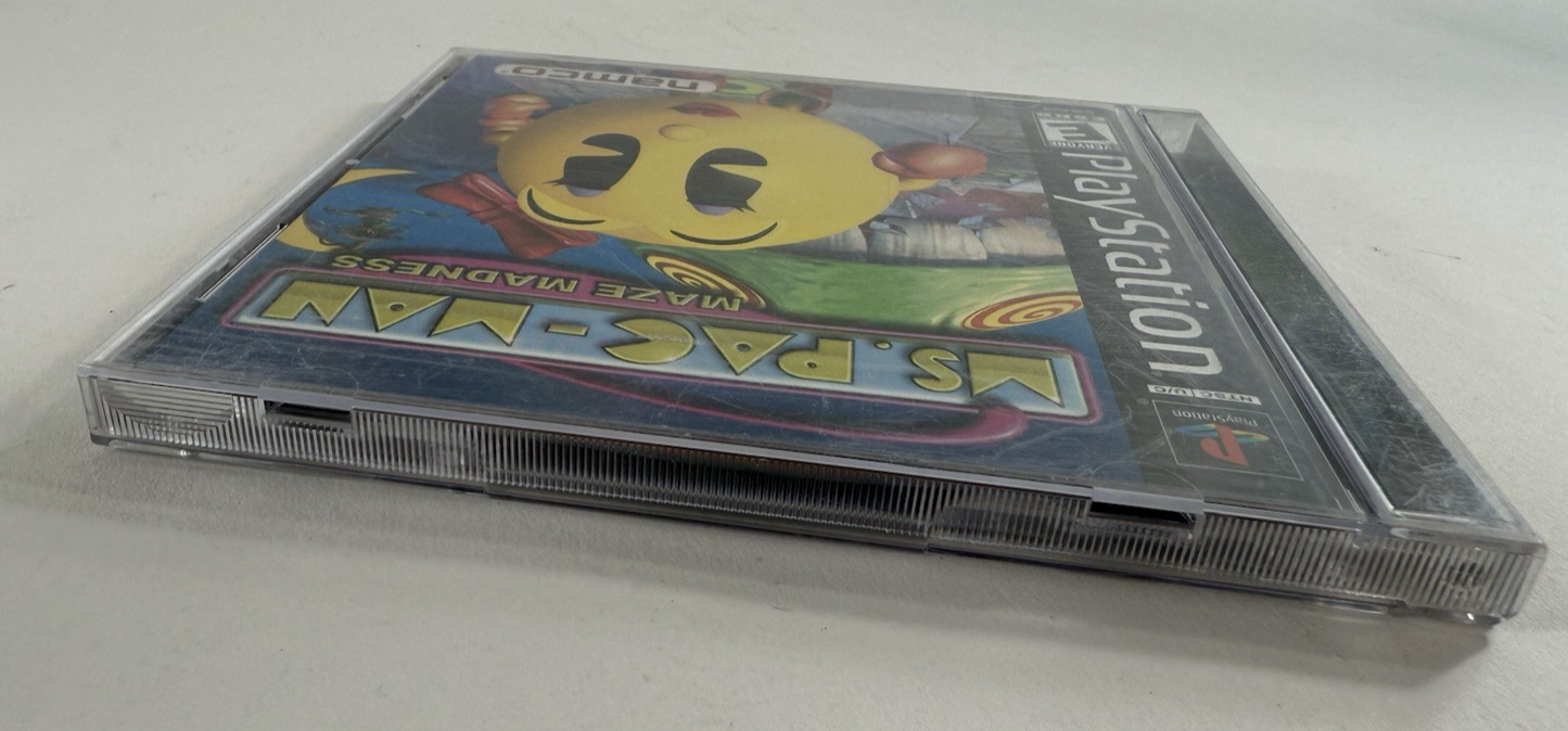 Ms. Pac-Man Maze Madness (Sony PlayStation, 2000) Game Case Manual Registration
