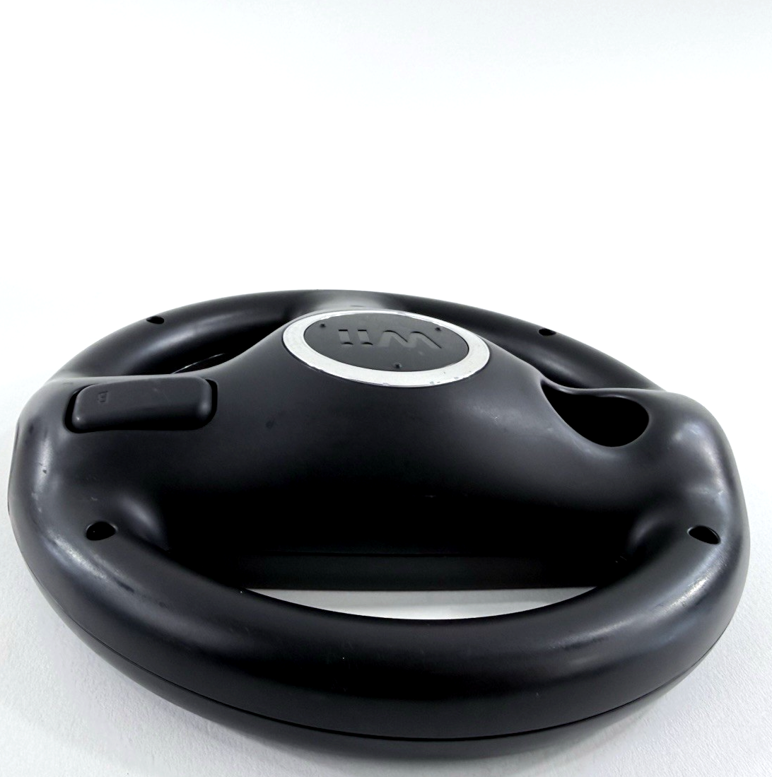 Nintendo Wii Black Steering Wheel Controller Attachment RVL-024 (Set of 2)