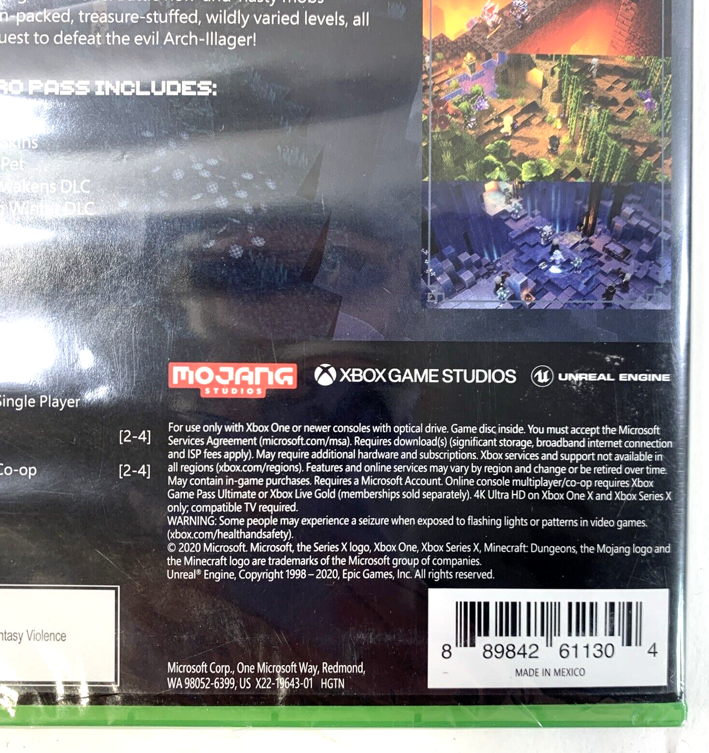 Minecraft Dungeons Hero Edition (Microsoft Xbox One, 2020) Factory Sealed/New