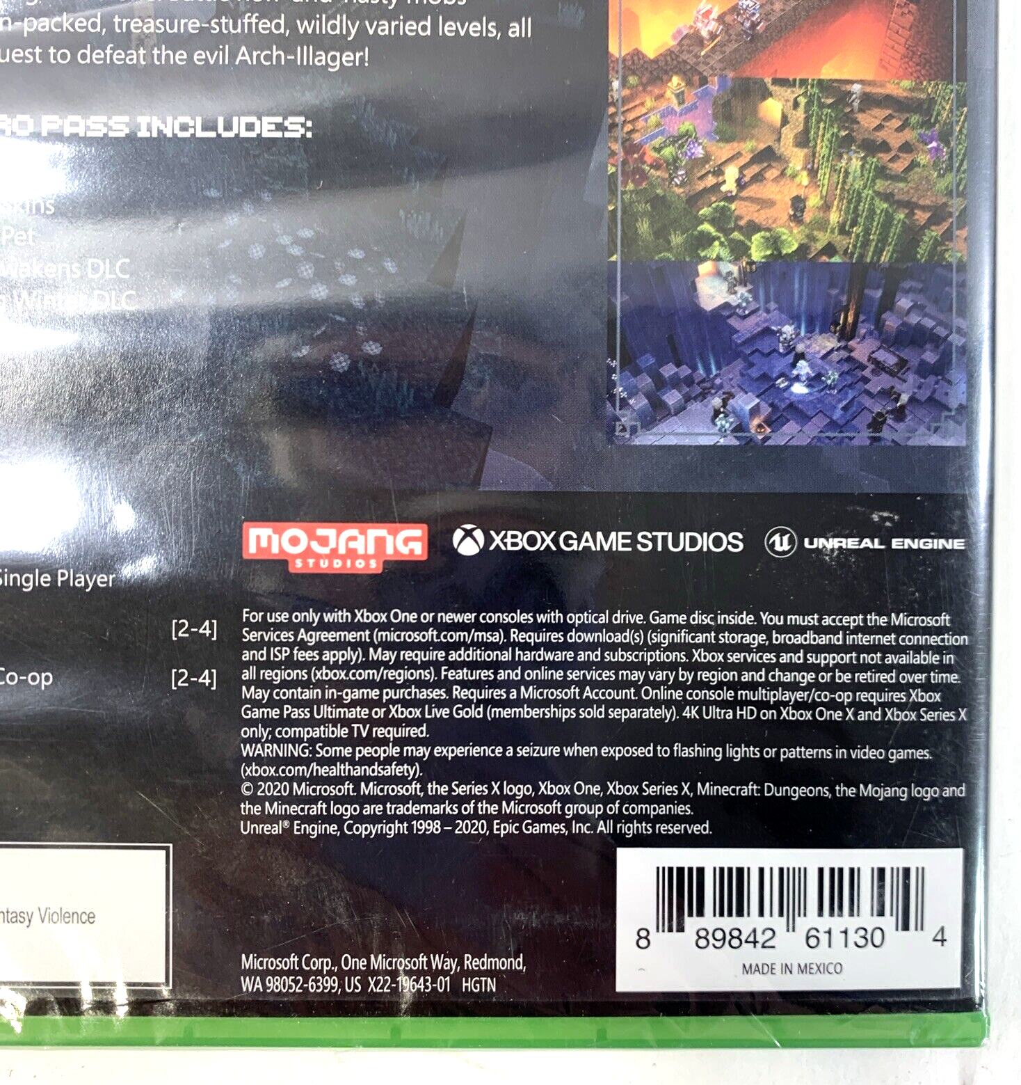 Minecraft Dungeons Hero Edition (Microsoft Xbox One, 2020) Factory Sealed/New