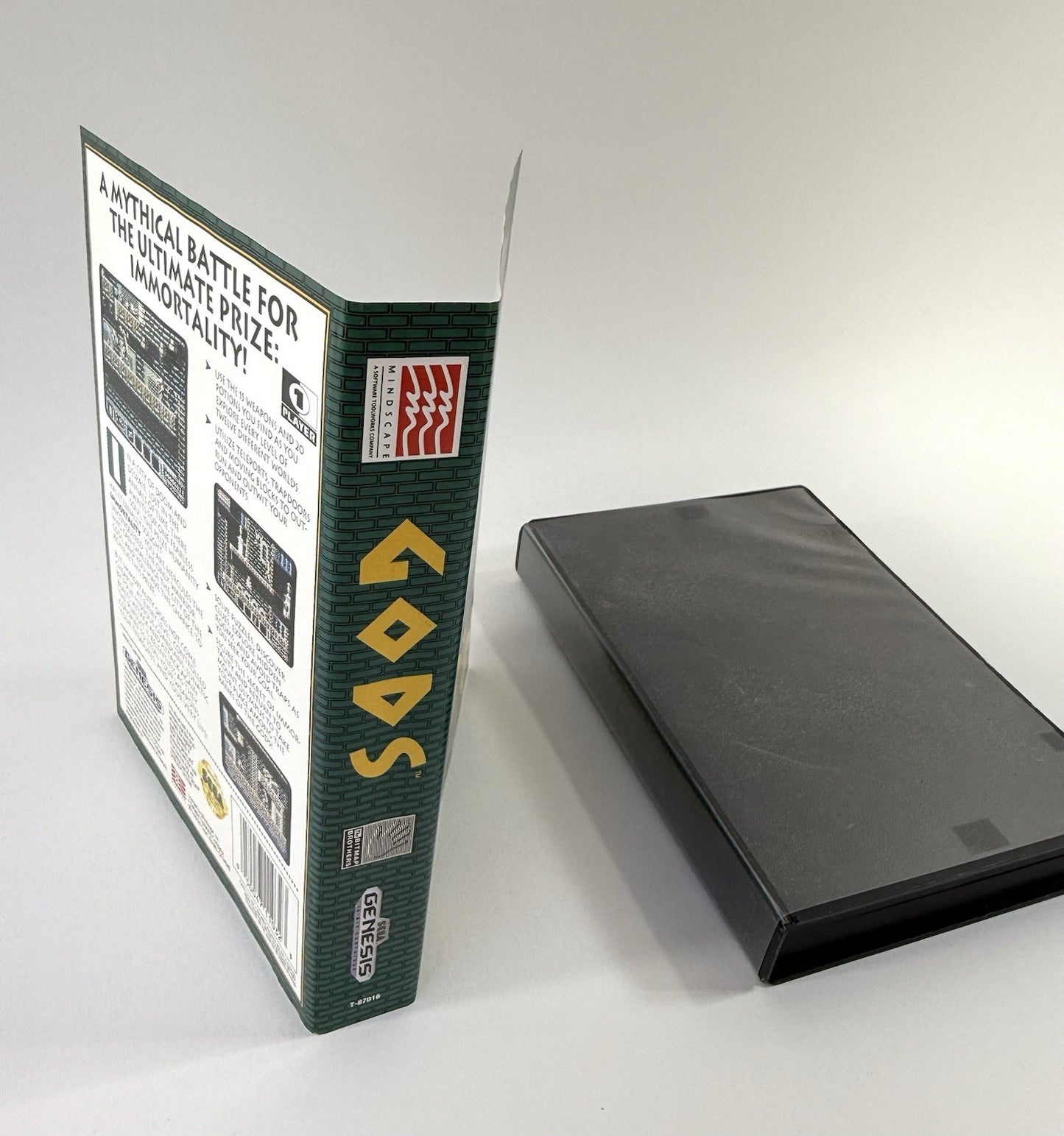 Gods (Sega Genesis, 1992) Replacement Game Case and Cover Art Only - No Game