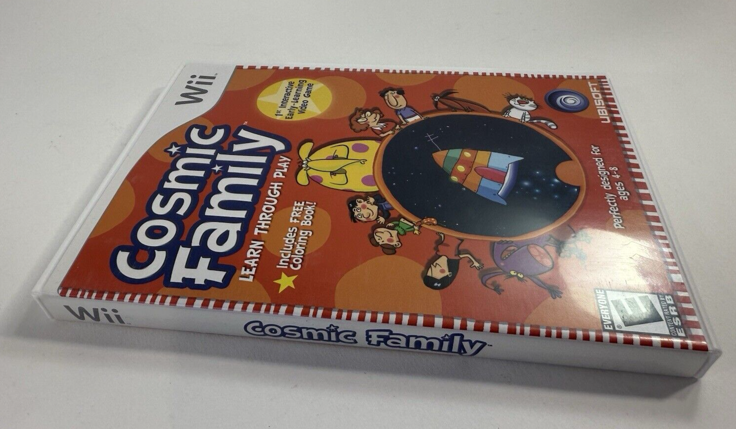 Cosmic Family (Nintendo Wii, 2007) Game Case Manual Coloring Book - Tested