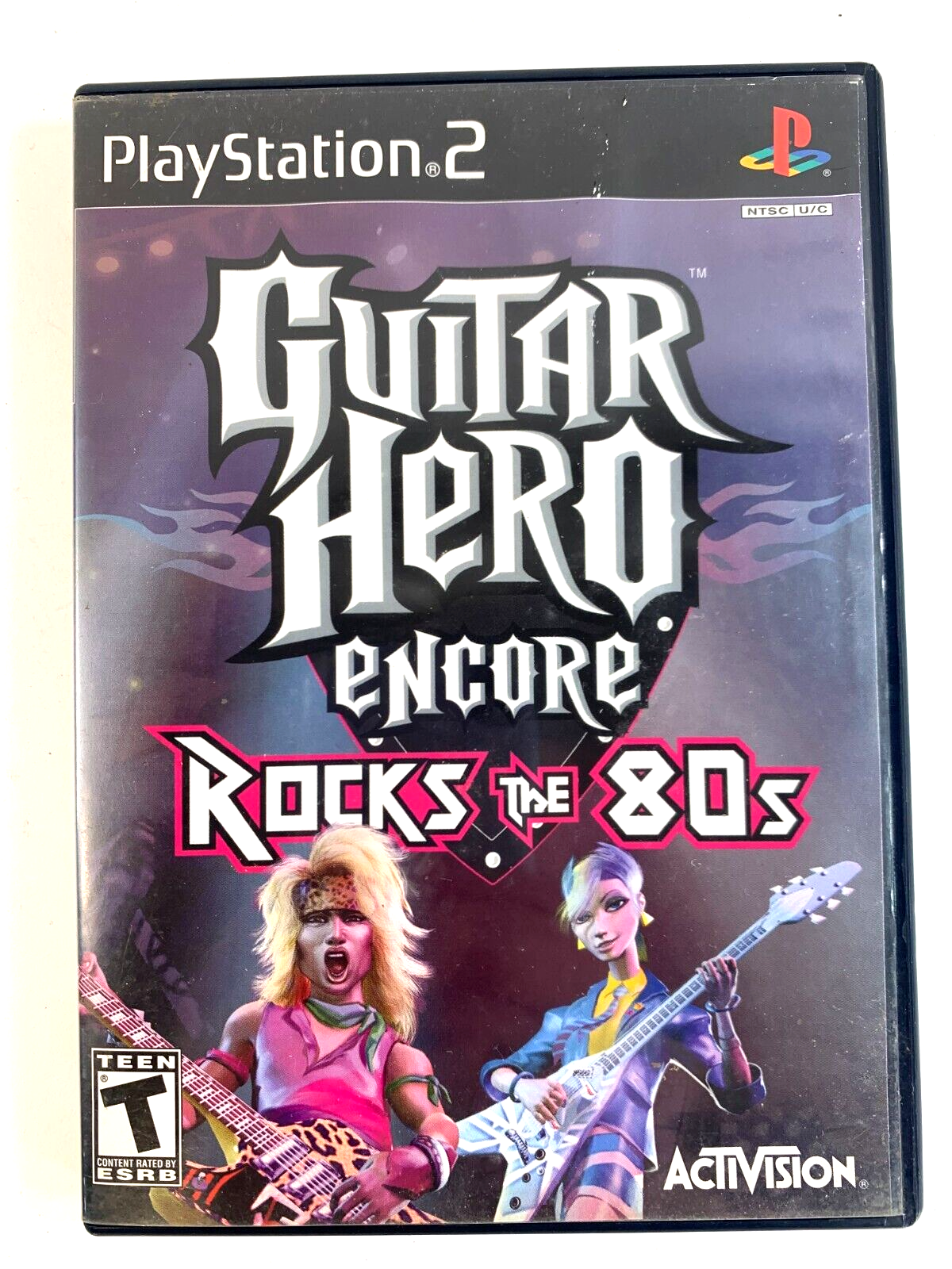 Guitar Hero Encore Rocks the 80s (PlayStation 2, 2007) Case Game Manual Poster