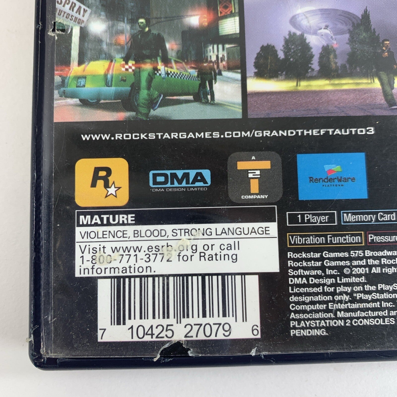 Grand Theft Auto III 3 (Sony PlayStation 2, 2001) Game Case Manual - Tested