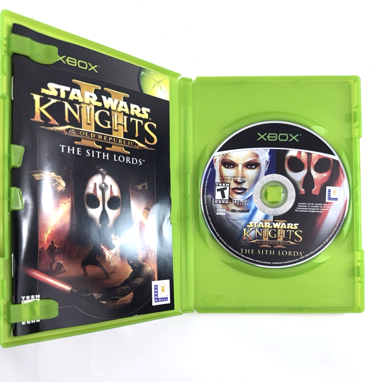 Star Wars: Knights of the Old Republic II (Xbox, 2004) Game Case Manual Reg.