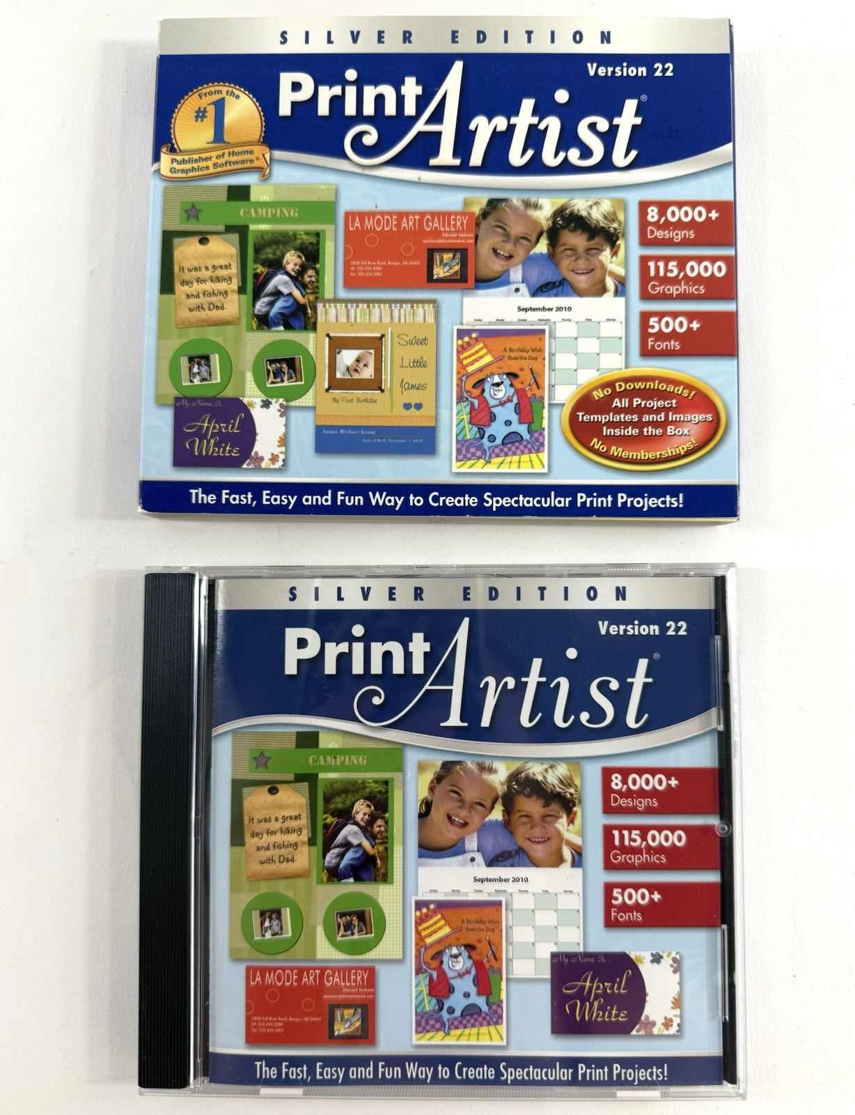 Print Artist Version 22 Silver Edition (PC DVD, 2010) Windows XP, Vista, 7