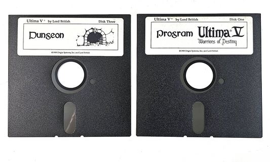 Ultima V: Warriors of Destiny (Commodore 64, 1988) Disks 1 and 3