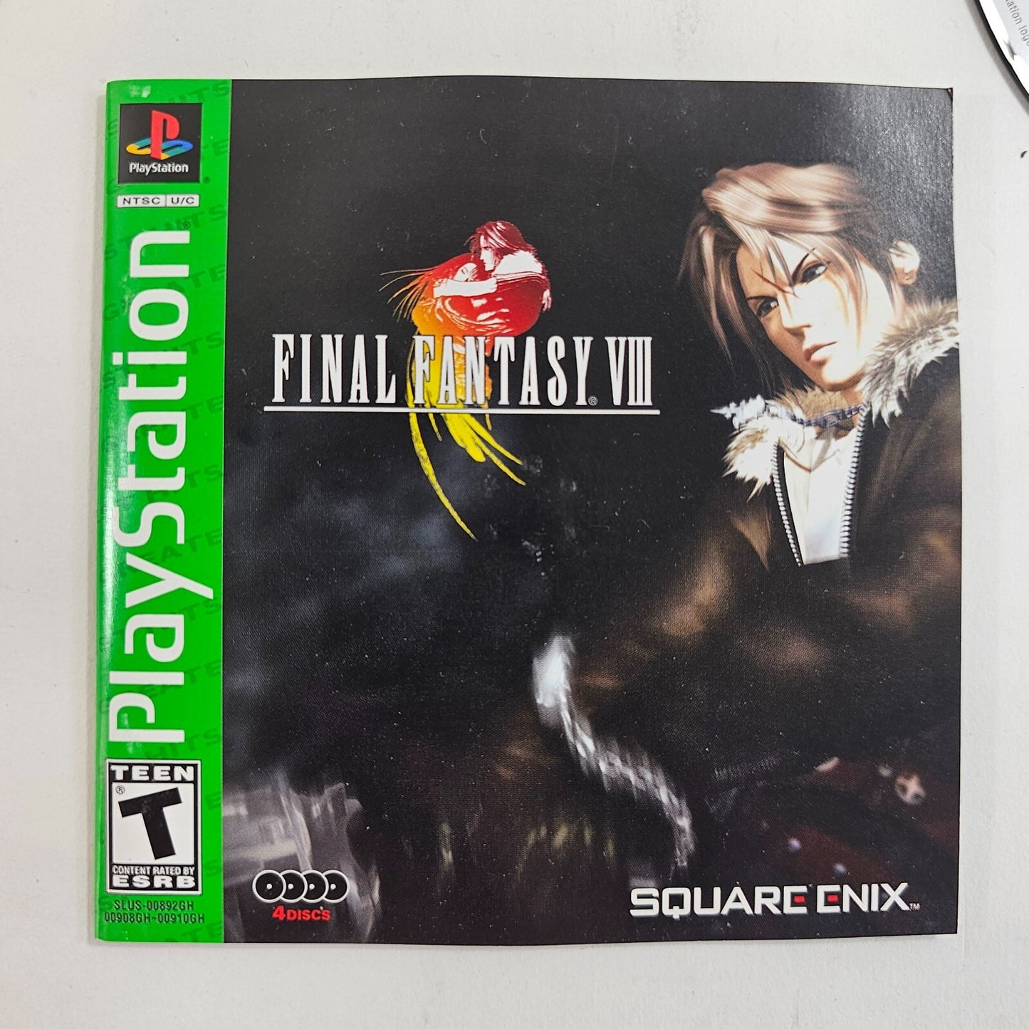 Final Fantasy VIII (PlayStation 1, 1999) Discs Case Manual Registration - Tested