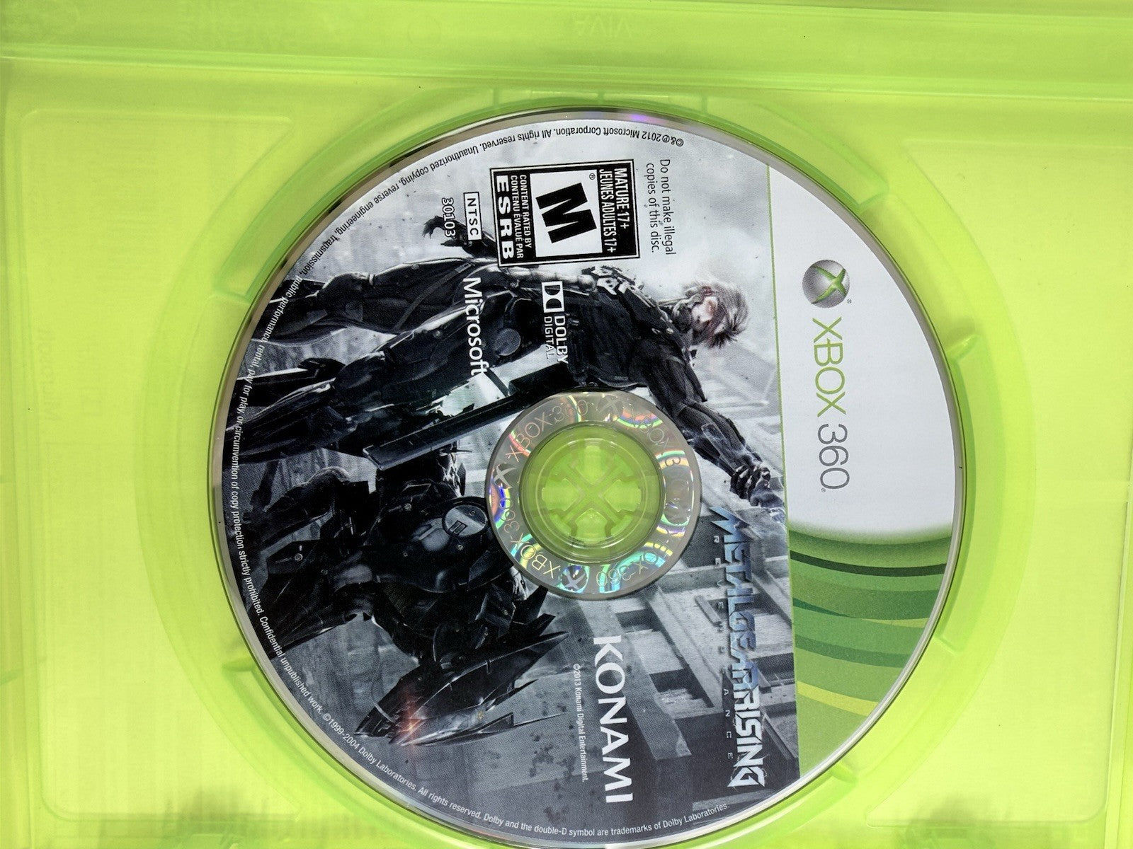 Metal Gear Rising: Revengeance (Xbox 360, 2013) Game Case Manual Insert - Tested