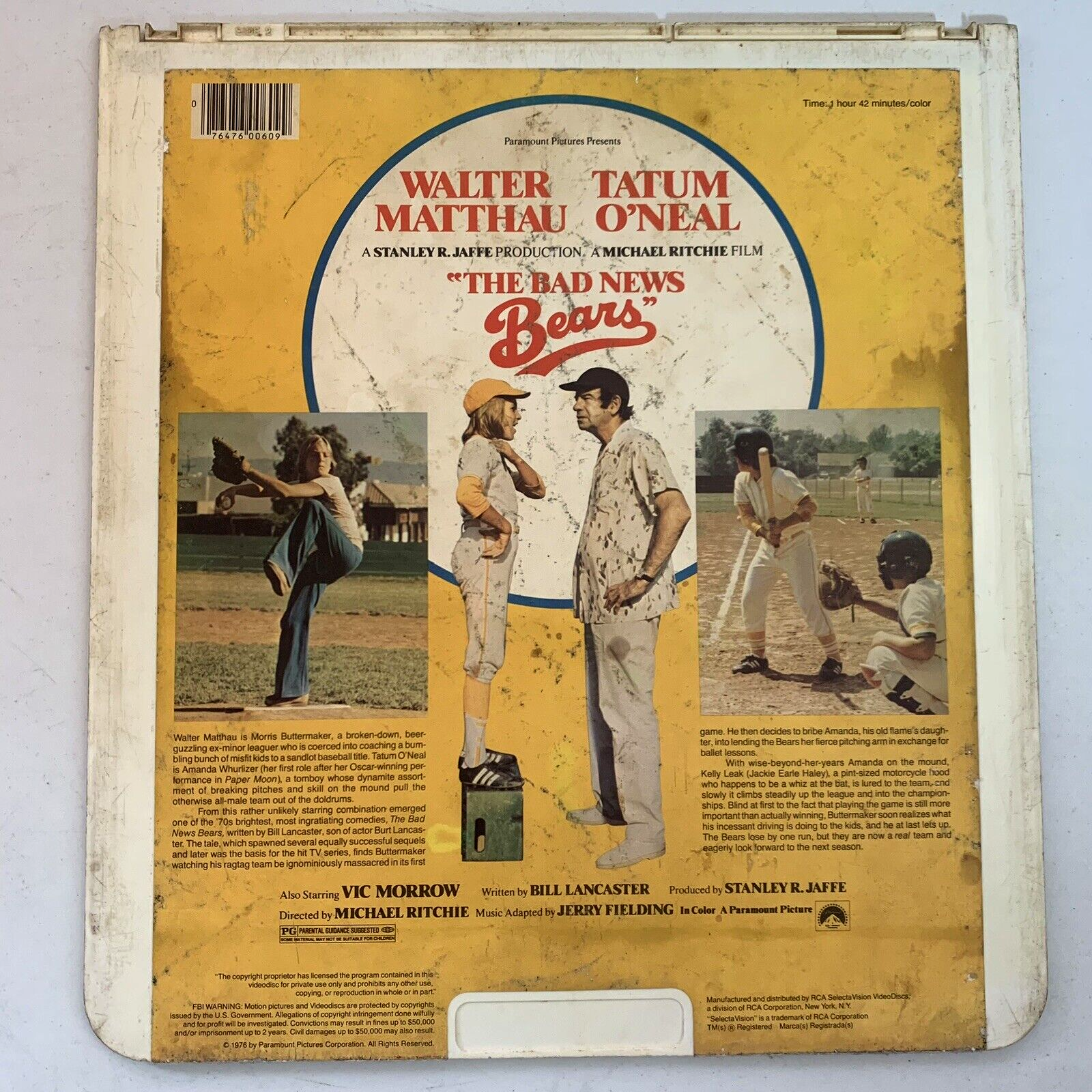 The Bad News Bears (RCA SelectaVision VideoDiscs) Muppet Movie/Nutcracker/Bears