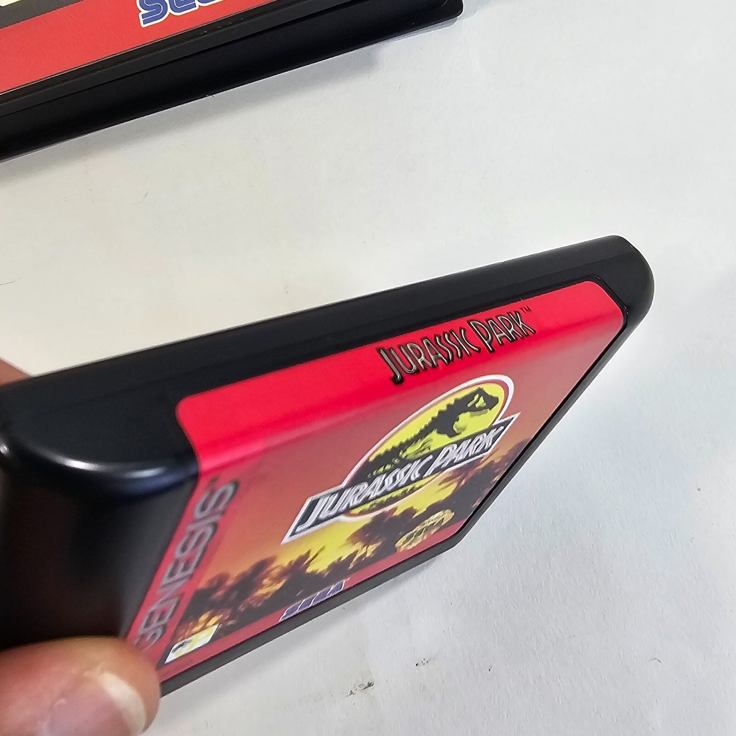 Jurassic Park (Sega Genesis, 1993) Game Manual and Case with Hangtab - Tested