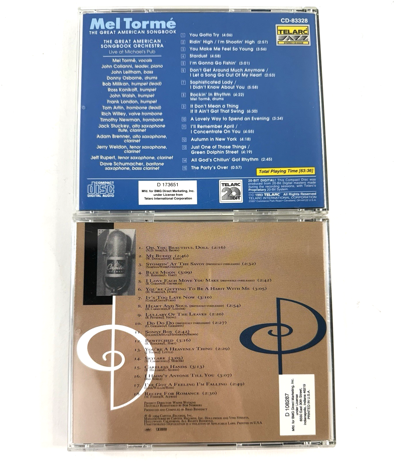 Mel Tormé CD Bundle - Great American Songbook, In Hollywood, London Sessions +5