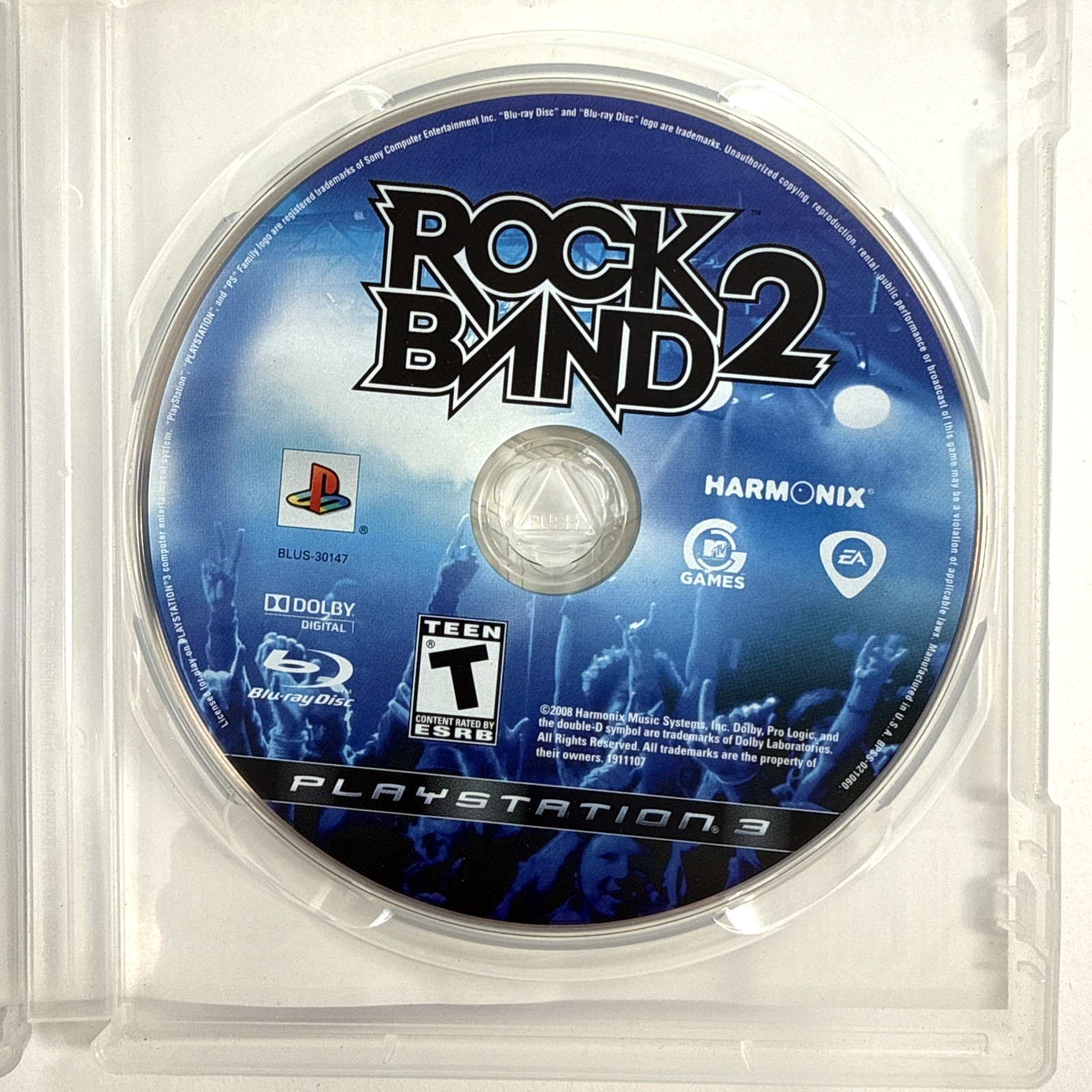 Rock Band 2 (Sony PlayStation 3, 2008) Game Case Manual - Tested and Working