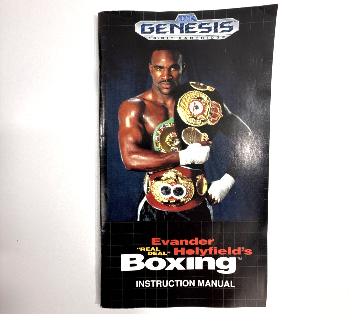 Evander Holyfield's "Real Deal" Boxing (Sega Genesis, 1992) Game, Case, Manual